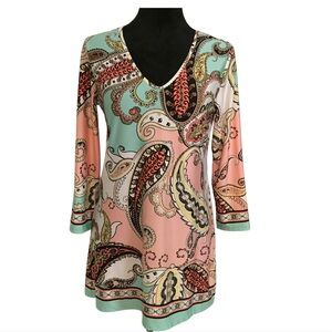 Melissa Paige Paisley V-Neck Top